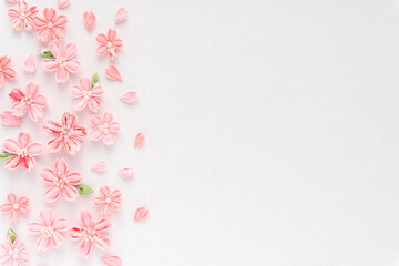 Obraz na płótnie Canvas つまみ細工の桜のフレーム