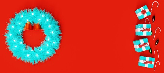 3D Christmas Wreath Frame