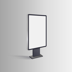 Outdoor Poster 3D Mockup. Poster 3D Rendering. Bus Stop Poster Mockup.