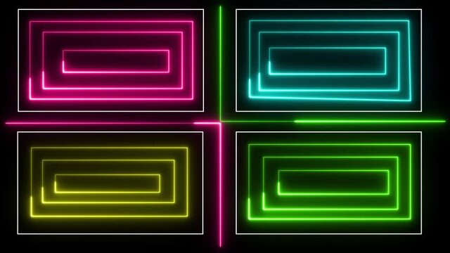 neon glow color moving seamless art background abstract motion screen 4k. neon moving seamless art loop background abstract motion screen background.