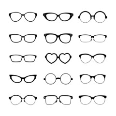 A set of glasses isolated