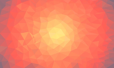 Fond abstrait dégradé rouge-orange-jaune en radial en forme géométrique