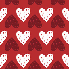 Hearts seamless pattern, lovely romantic background, great for Valentine's Day.
