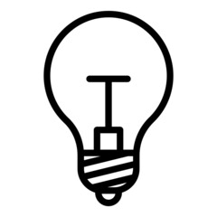 Idea Light Flat Icon Isolated On White Background