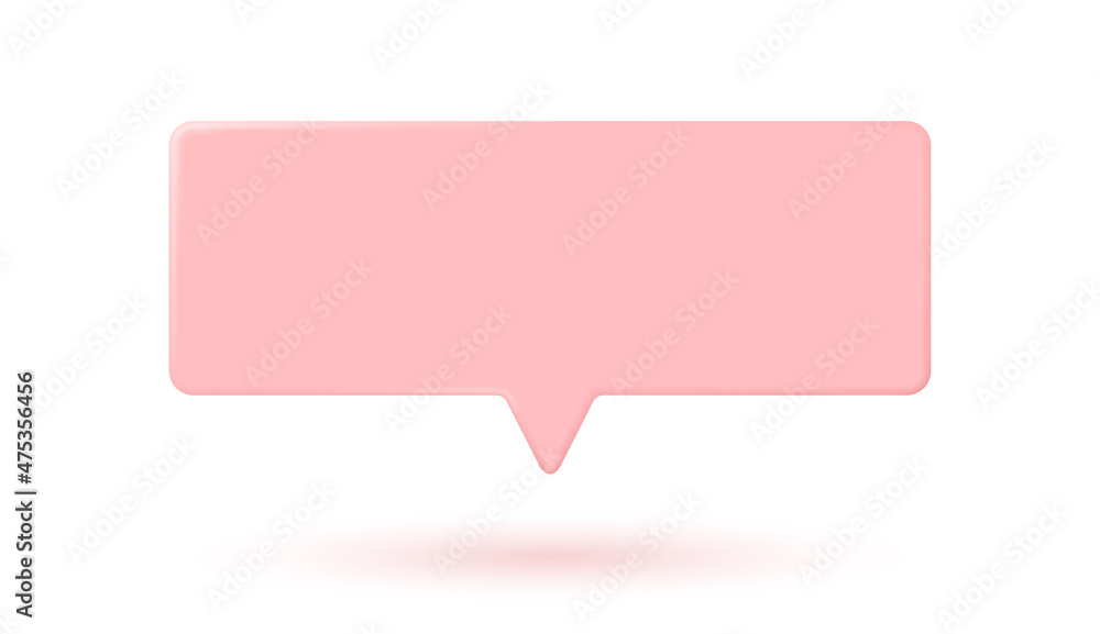 Poster message bubble vector illustration. 3d dialogue box. speech bubble, text message, social media comme