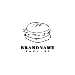 burger logo template icon design vector illustration