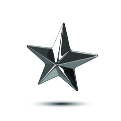 Vector star stud illustration from 3d rendering isolated on background.
