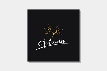 Autumn logo icon vector. vector illustration