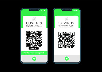 International Digital Certificate of vaccine for Covid-19 in a cellphone in order to travel between countries and access cultural events.
