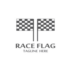 Race flag icon, simple design illustration vector template