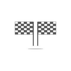 Race flag icon, simple design illustration vector template