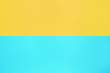 Fototapeta premium blue and yellow pastel color paper texture top view minimal flat lay background