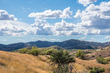 Fototapeta na wymiar A beautiful overlooking view of nature in Benson, Arizona