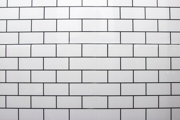 White brick wall texture and background