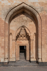 Fototapeta na wymiar Detailed door of entrance to the palace, Ishak pasha, Agri, Turkey