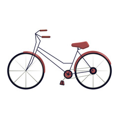Classic bicycle isolated icon. Vector illustration