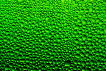 Background green with macro drops 