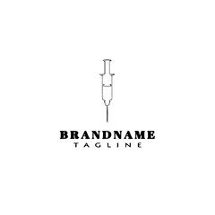 injection logo icon cartoon design template illustration