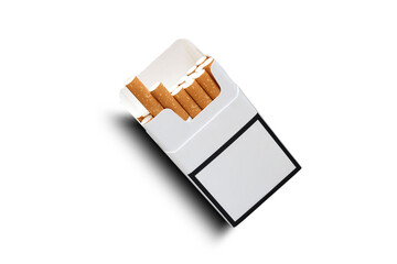 pack of cigarettes isolated from background on white background