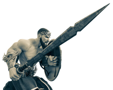hercules the greek hero in a white background
