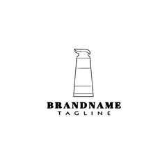 cute medical bottle logo template icon vector illustration