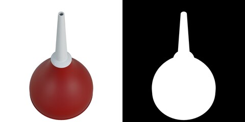 3D rendering illustration of a bulb syringe