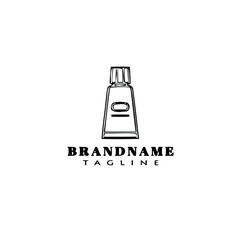toothpaste logo cartoon icon design vector illustration