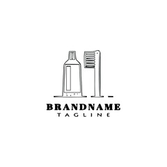 toothache and toothpaste logo cartoon icon design vector illustration