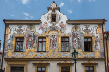 Beautiful art details at The Three Kings House at Kutná Hora - Kutná Hora, Czech Republic