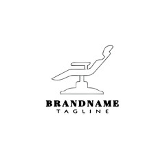 chair clinic logo cartoon design icon vector illustration