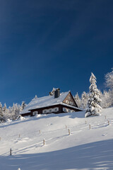 Winter landscape around Horni Mala Upa, Giant Mountains (Krkonose), Northern Bohemia, Czech Republic