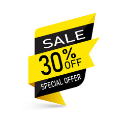 Banner template for sale  vector image 30 % off