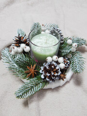 christmas still life with candle