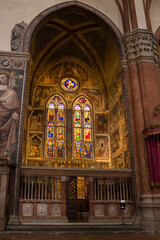 Bolognini chapel inside the basilica of San Petronio in Bologna, Italy.