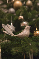 christmas dove ornament | christmas tree and decorations | modern winter interior design | winter decor ideas