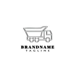 truck logo cartoon icon design template isolated illustration