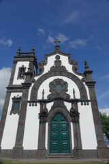 Fototapeta na wymiar Ermida da Mae de Deus Church on sunny day, Ponta Delgada, Sao Miguel, Azores, Portugal