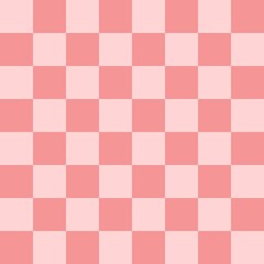 Pink checkerboard seamless pattern background. Vector illustration.