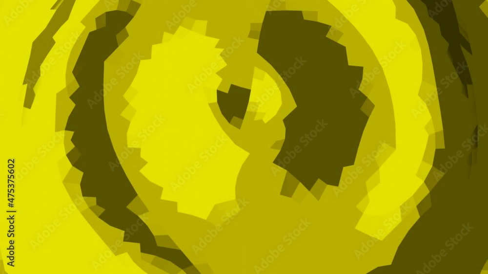 Poster Yellow and red spot in abstraction. Design. Spots that create a wave effect and then they are followed by the same .