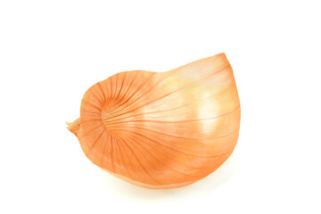 Onion peel isolated on white background. Yellow onion peel.