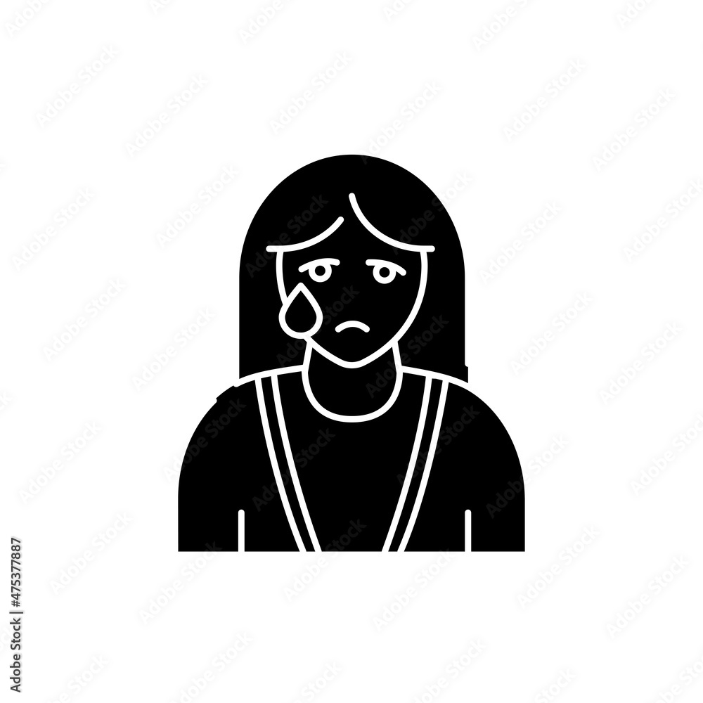 Poster cemetery location line color icon. isolated vector element. outline pictogram