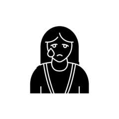 Cemetery location line color icon. Isolated vector element. Outline pictogram