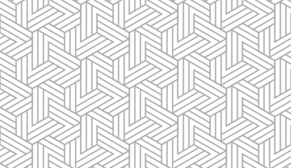 Abstract geometric pattern with stripes, lines. Seamless vector background. White and gray ornament. Simple lattice graphic design.