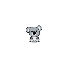 Cute koala sitting cartoon, vector illustration © Totostarkk9456