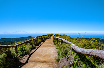 Walking path, São Miguel Island, Azores, Açores, Portugal, Europe.