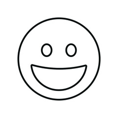 Smiley face line icon vector emoji