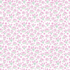 Cute Floral pattern in the small flower. Seamless vector texture. Elegant template for fashion prints. Printing with small blue flowers. spring flowers, summer flowers.