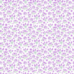 Cute Floral pattern in the small flower. Seamless vector texture. Elegant template for fashion prints. Printing with small blue flowers. spring flowers, summer flowers.
