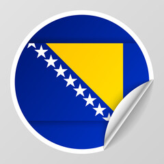 Obraz premium EPS10 Vector Patriotic background with Bosnia flag colors.