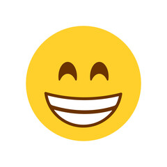 Grinning Face with Sweat vector illustration